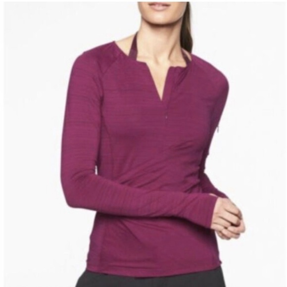 Athleta Tops - Athleta Deep fuscia Long Sleeve Top